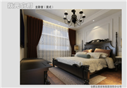 状元府邸样板间——豪华美式装修主卧效果图