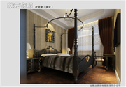 状元府邸样板间——豪华美式装修次卧效果图
